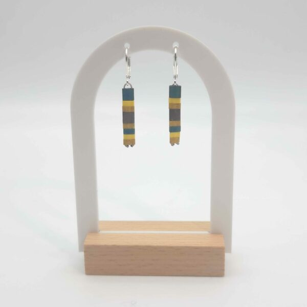 Boucles d’Oreilles Pendantes Perles carrées – Aztèque