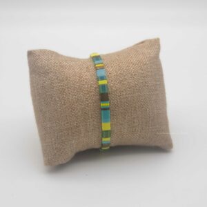 Bracelet simple rang – perles carrées – Bahia – Sauvage