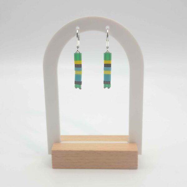 Boucles d’Oreilles Pendantes Perles carrées – Bahia