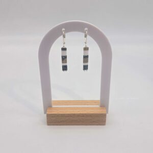 Boucles oreilles Pendantes – Himalaya – Perles carrées