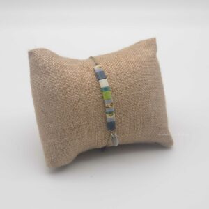 Bracelet  Rectangle – Perles carrées –  Chlorophylle – Sauvage