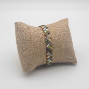 Bracelet Ecailles de Dragon Simple- Perles carrées – Chlorophylle