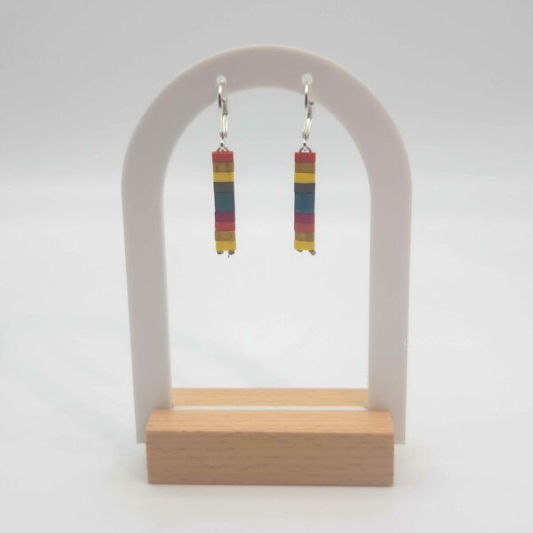 Boucles d’Oreilles Pendantes Perles carrées – Iroquois
