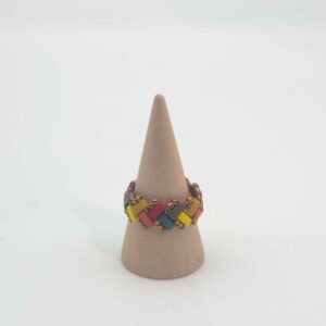 Bague Ecailles de Dragon simple perles carrées – Iroquois