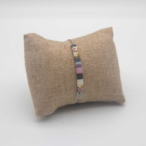 Bracelet  Rectangle – Perles carrées –  La vie en Rose – Sauvage
