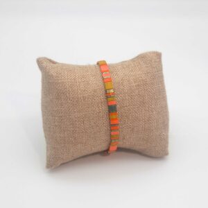 Bracelet simple rang – perles carrées – Comanche – Sauvage