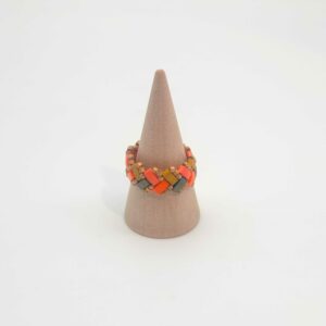 Bague Ecailles de Dragon simple perles carrées – Comanche