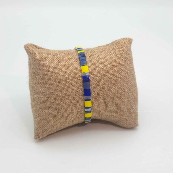 Bracelet simple rang – perles carrées – Pagolin – Sauvage