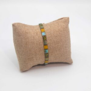 Bracelet simple rang – perles carrées – Sirocco – Harmonie