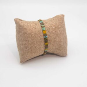 Bracelet simple rang – perles carrées – Sirocco – Sauvage