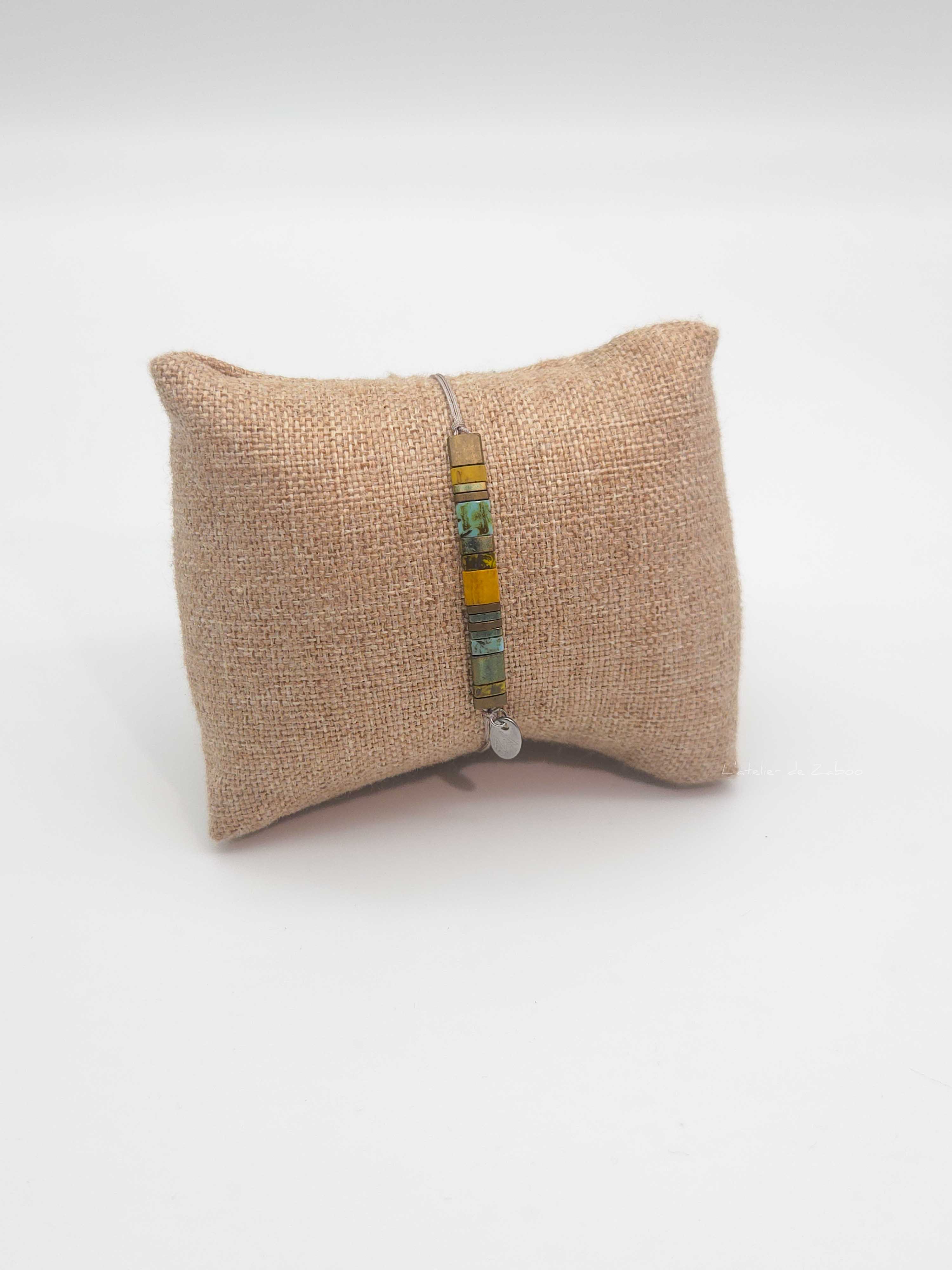 Bracelet Rectangle - Perles carrées – Sirocco - Sauvage