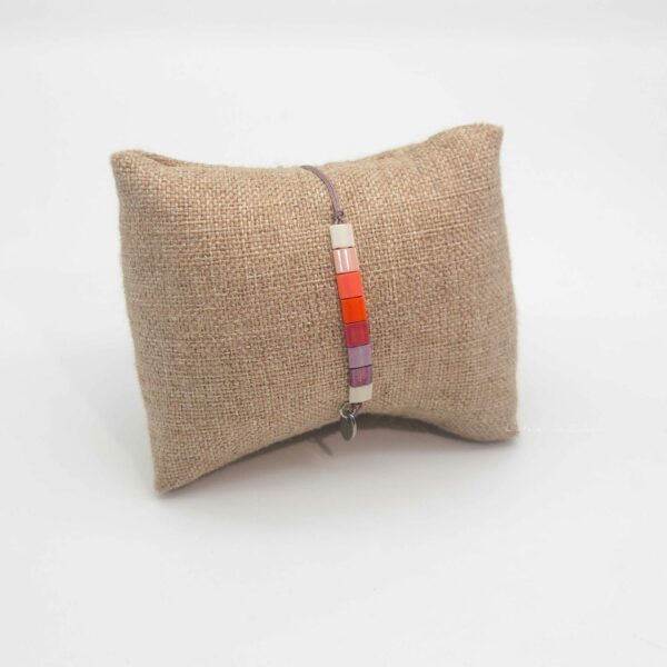 Bracelet  Rectangle – Perles carrées –  Sucre d’orge – Harmonie