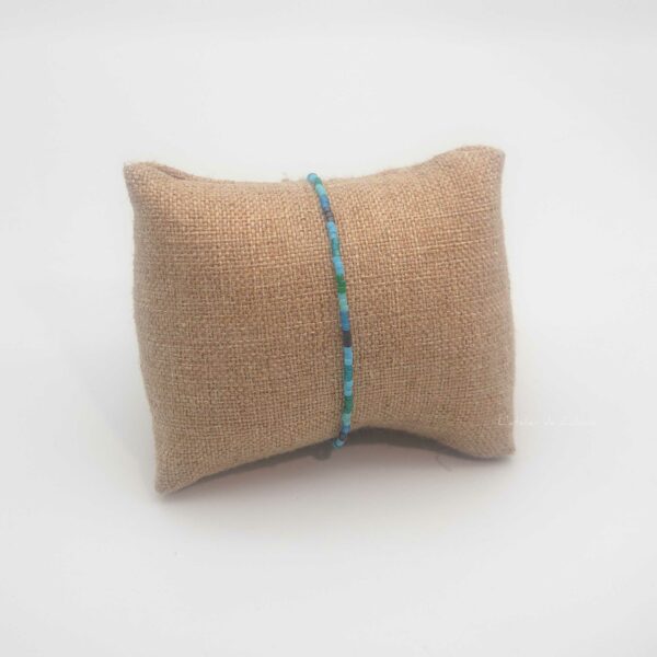 Bracelet simple rang - minis perles sur câble – Lagon