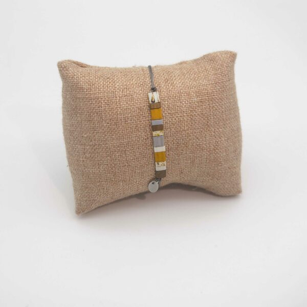 Bracelet  Rectangle – Perles carrées –  Naturel – Sauvage
