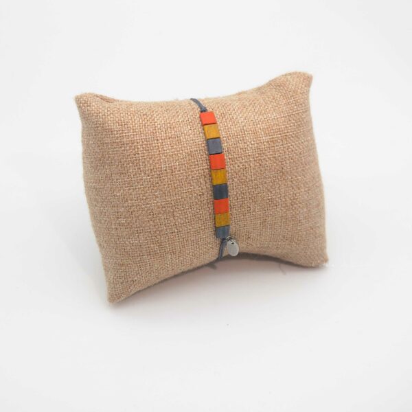 Bracelet Rectangle – Perles carrées – Savane – Harmonie